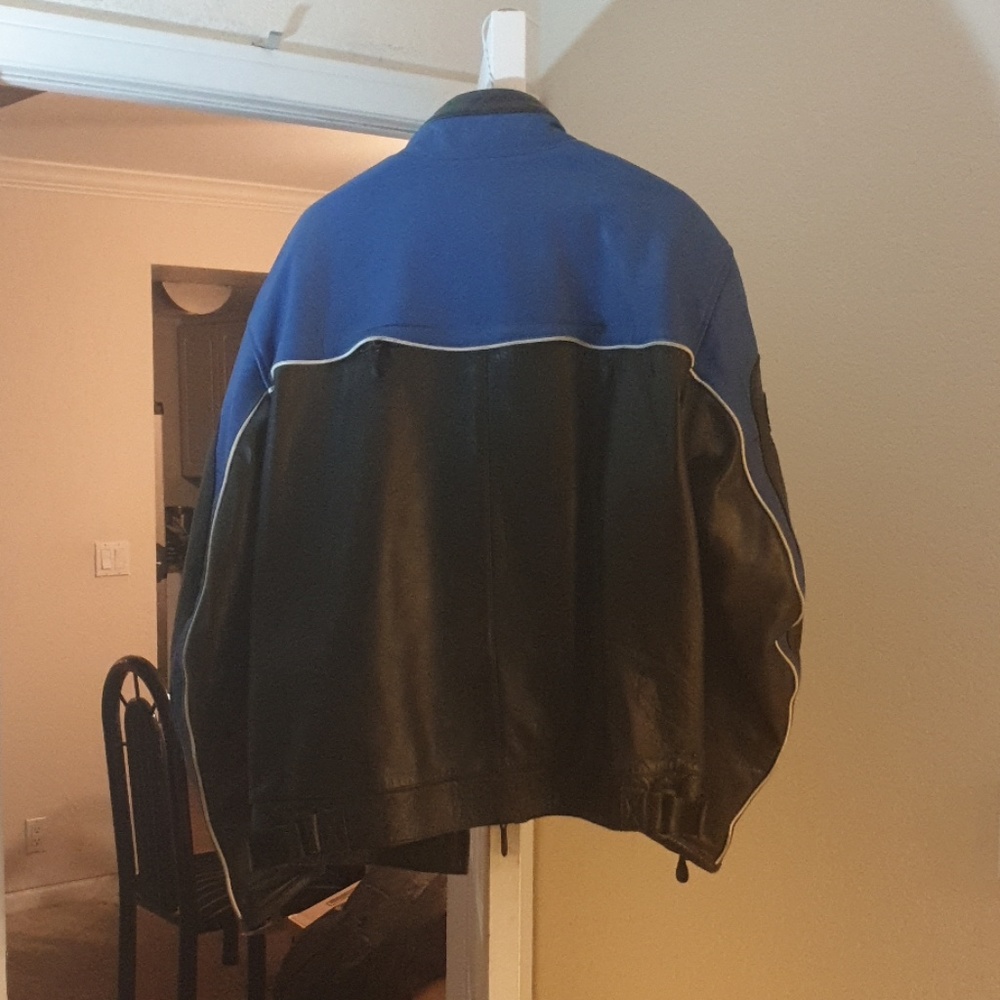 Black/blue First Racing Motorcycle Jacket - Picture 2 of 2